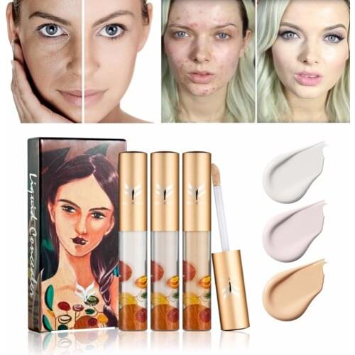 HUAMIANLI Brand 3 Color Concealer Base Makeup Cream Face Foundation Cosmetic Tools High Quality Illustrator Series
