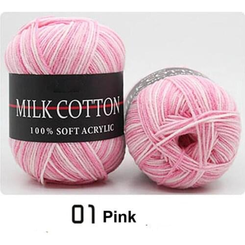 18 Colors DIY Craft Knit Milk Soft Cotton Wool Yarn Baby Kids Double Knitting Crochet Sweater Scarf Hat Hand Knitted Yarn