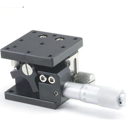 Z-axis 40x40mm Adjustable horizontal Precision Manual Linear Stage High-load For Automation Sliding Linear CNC Photology