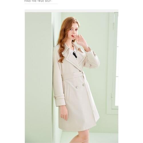 Spring 2021 New White Windbreaker Womens Mid-length Temperament Fashion Age-reducing Small Street Fried Jacket