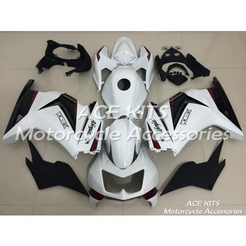 New ABS motorcycle Fairing For Kawasaki Ninja250 2008-2012 Injection Bodywor spectacular white black +TANK ACE No.857