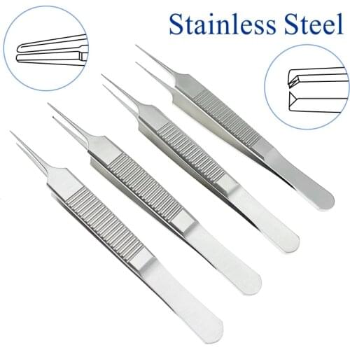 1pcs Fine Plastic Tweezers Liposuction Eyelid Tools Fue Hair Transplant Forceps