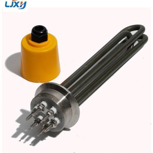 LJXH Oil/Water Immersion Tubular Heating Element 2"Tri-clamp(OD63) Flange 220V/380V Green 304SS Tube + 304SS Thread