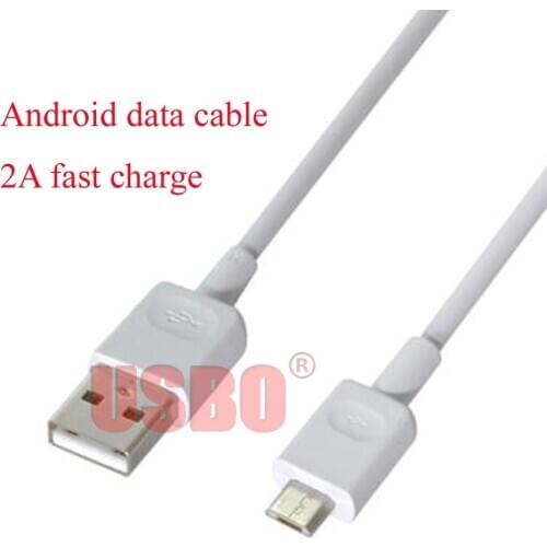 Supply Universal white 1M USB 2.0 male to male data cable suitable for Android mobile phone Micro USB charger cable