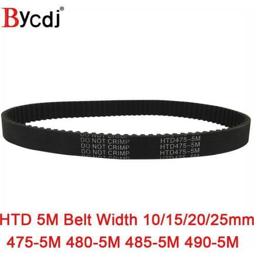 Arc HTD 5M Timing belt C=475/480/485/490 width10/15/20/25mm Teeth 95 96 97 98 HTD5M synchronous Belt 475-5M 480-5M 485-5M 490-5M