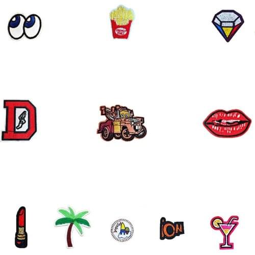 Fashion Mixed Cartoon Hot melt Adhesive Iron no Patch Badges DIY Sewing Embroidery Craft Supplies Accessories 5~10pcs for sale