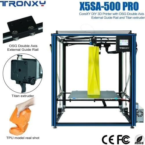 TRONXY X5SA-400 PRO/X5SA-500 PRO OSG Double Axis External Guide Rail Titan Extruder 3D Printer Large Print Size Desktop DIY Kits