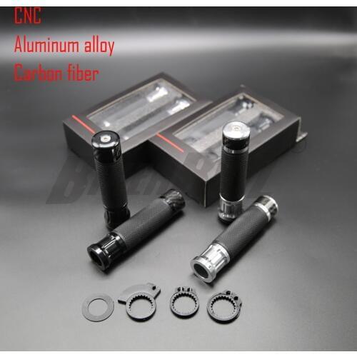 Universal 7/8'' 22MM CNC Motorcycle handle grips carbon fiber racing handlebar grip for KTM Honda kawasaki Yamaha BMW