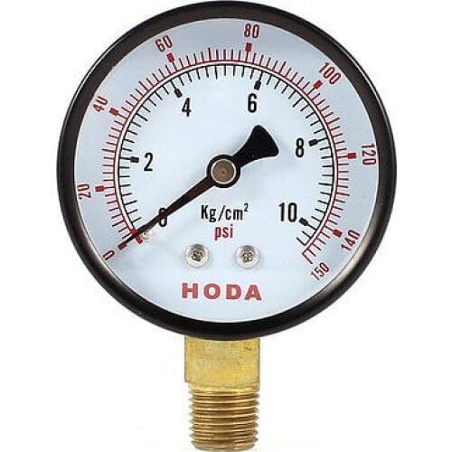 Replacing Round Shaped Dial 0-150 psi 0-10 kgf/cm2 Pneumatic Compressed Air Pressure Gauge 1/4" BSP 60mm
