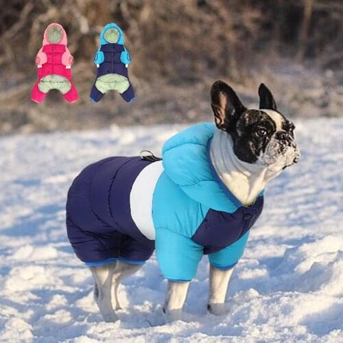Winter Warm Dog Down Jacket Pet Dog Clothes Coat Jacket French Bulldog Pug Chihuahua Hoodies For Small Medium Dogs Clothing