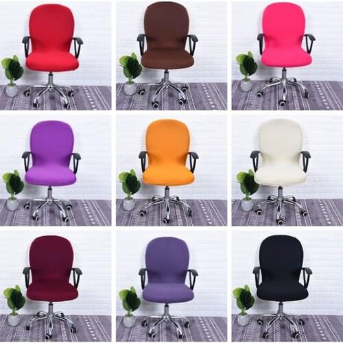 2pcs Elastic Kitchen Dining Chair Covers Spandex Office Computer Chair Covers Rotating Lift Chair Seat Cover Furniture Protector
