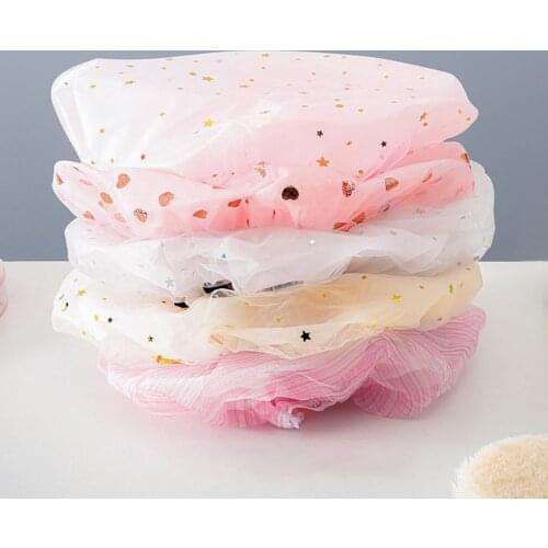 1PC Waterproof Wave Shower Cap Lovely Delicate Soft Long Hair Bathing Cap for Women Girl Bath Hat Bathroom Products