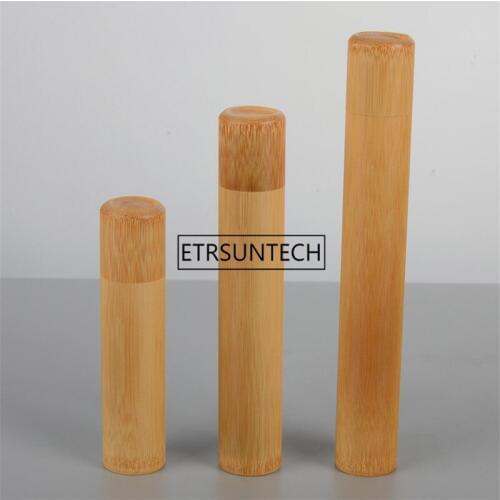 100pcs/lot Bamboo Fragrant Tube Natural Eco-Friendly Portable Tea Box Caddy Candy Jar LX0971