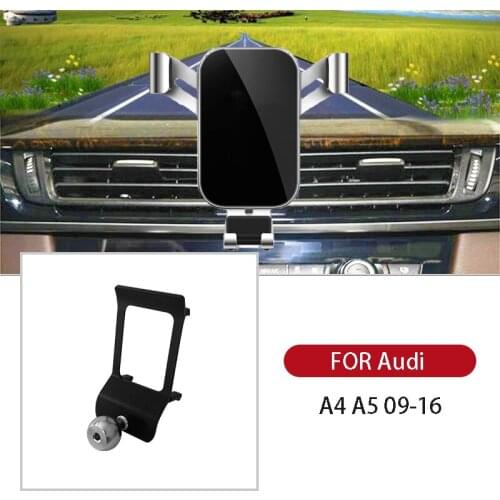 For Audi A4 A5 09 10 11 12 13 14 15 16 Auto Accessories Car Mobile Phone Holder Car Dashboard Air Vent Stand Clip Mount Bracket