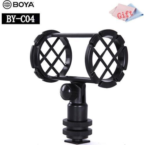BOYA BY-C04 Microphone Shock Mount for PVM1000 PVM1000L Rode NTG-1 NTG-2 NTG-3 NTG-4 19mm-25mm D230 Senheisser ME66