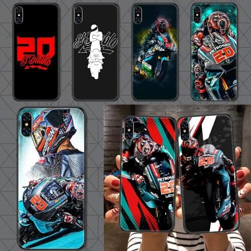 Fabio Quartararo Moto 20 Phone Case Cover Hull For iphone 5 5s se 2 6 6s 7 8 12 mini plus X XS XR 11 PRO MAX black silicone