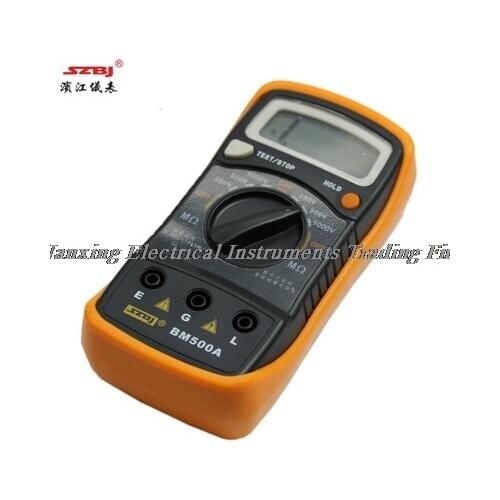 BM500A 100V/250V/500V/1000V 2000M Ohms Digital Insulation Resistance Tests Resistance Meters Megohmmeter Megger