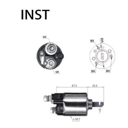 ELECTROMAGNETIC SWTICH SOLENOID FOR 12V 2.5KW 31210PT0001 31210PT0015 SM40205 SM40205N SM40211N SM30222 SM40204 607