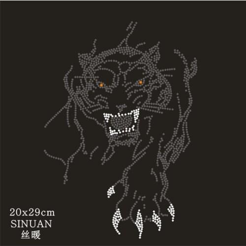 SINUAN Hotfix Rhinestones Designs Mix Color Crystal Glass Motif Rhinestones Decorations For Clothes Leopard Glass Crystal Craft