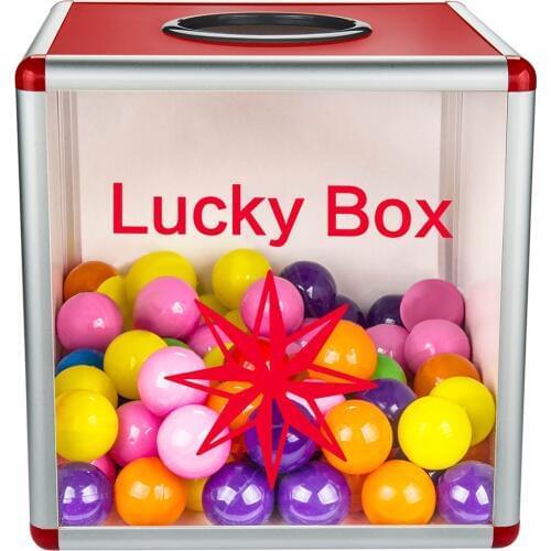 Lucky Lottery Box with Metal and MDF Material Clear Acrylic Gift Shop Bins Portable Lottery Box Acrylic Lucky Box LuckyDraw box