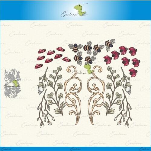 Small insects and branches metal cutting dies 2021 new die diy mould Scrapbooking Paper Making die cuts crafts dies