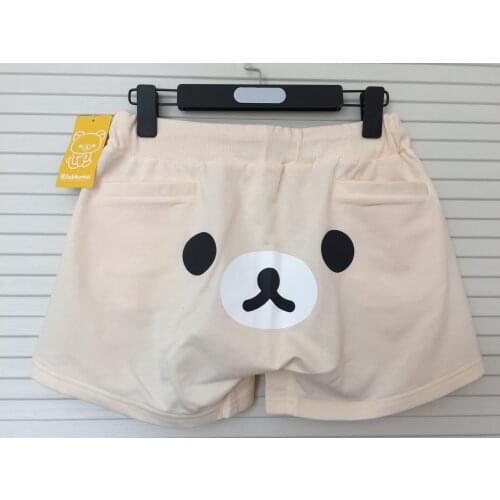 Japanese Kawaii Cute Relaxed Bear Shorts Brown Bear 3D Three-dimensional Soft Sister Shorts Velvet Shorts Women Shorts