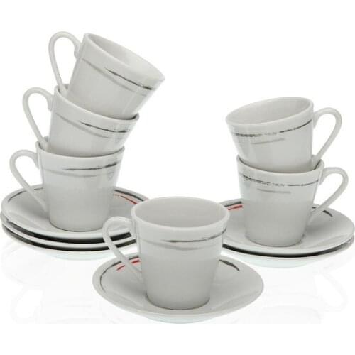 Set of 6 Cups with Plate Briss