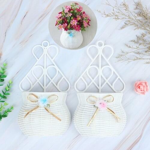 Wall Hanging Planter Flower Pot Plant Pots Basket Holder Artificial Hanging Pots Balcony Garden Home Decoration