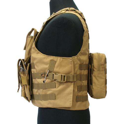 Nylon Pockets Male Vests MOOLE Military SWAT Sleeveless Jacket Tactical Khaki Vests Camouflage Detachable Coat Bullet Proof Vest