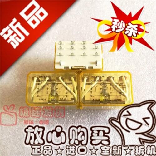 New RH4V2-U AC220V Relay RH4V2-U 14 Feet RH4V2-U AC220V Spot