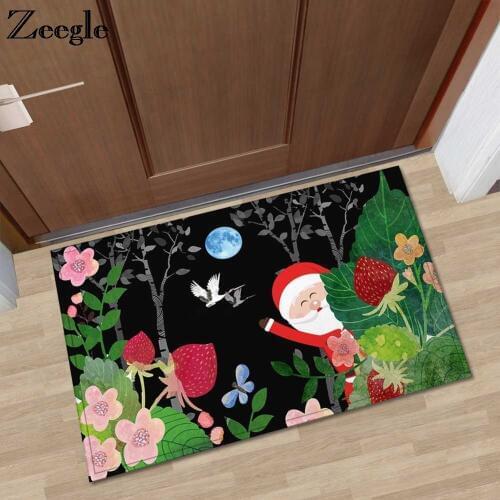 Zeegle Christmas Decor Area Rug For Living Room Carpet Kids Room Floor Mat Non-slip Mats Bedroom Bathroom Rug Absorbent Doormat