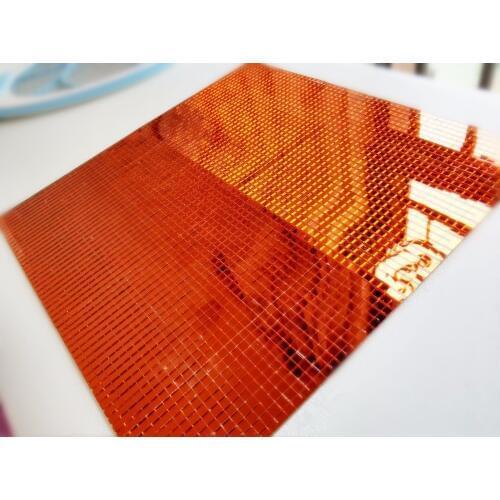 Rose Gold Glass Mirror Mosaic Tile ,Mini Square Glass Mosaic Mirror Sheet Real Glass Self-Adhesive ,Rose Gold Glass Crafts