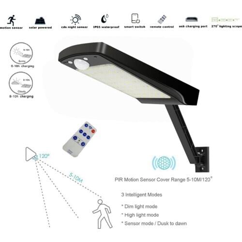 56 LED Solar garden Lamp Outdoor street Lights Waterproof Light Flicker For Decoration IR Motion Sensor wall light