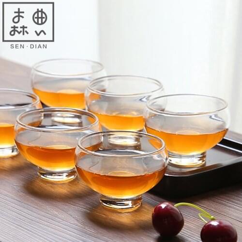 SENDIAN Six Pieces Handmade High Temperature Resistant Glass Cups For Office Glass Tea Cups 2021 New Hot Kitchen Accessories