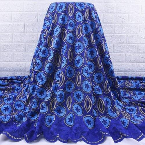 Zhenguiru Swiss Cotton African Lace Fabric French Embroidery Bright Diamond Lace Fabric Nigerian Fabric For Women Party A1924