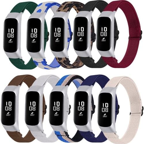 Nylon Replacement Watch Straps Compatible with Samsung Galaxy Fit-e,Soft Elastic Breathable Sport Wristbands for Men/Women