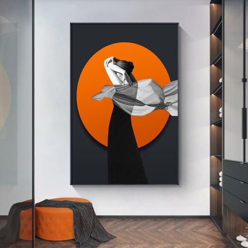 Modern Figure Elegant Lady Picture Home Decor Nordic Canvas Painting Wall Art Posters and Prints Decor for Bedroom Dorm Room