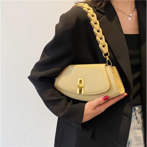 Crossbody Bags for Women Handbag Purse Shoulder Bag Underarm Zipper Fashion Women Bag All-match 2021 New Solid Color PU Leather