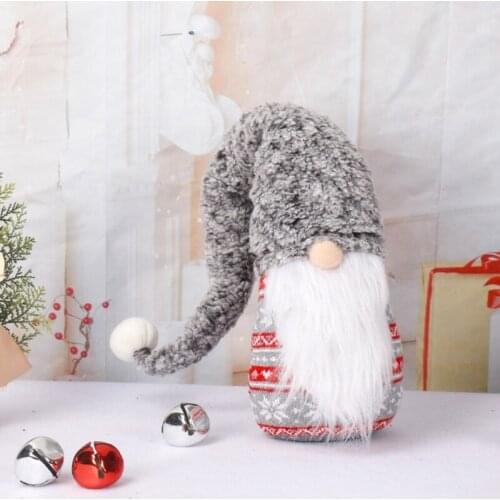 Knitted Long Hat Christmas Dwarf Gnome Doll Ornaments Cute Cartoon Dwarf Elf Home Decor Christmas Celebration Desktop