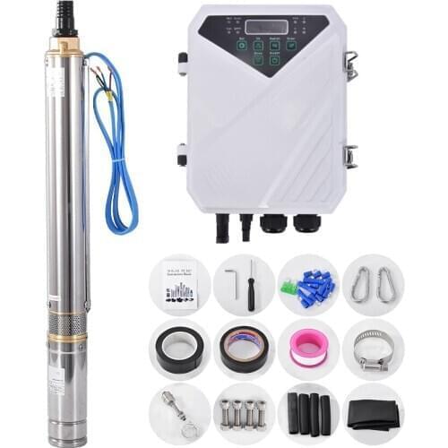 High-quality 72V DC Pump Deep Well Pump Solar DC Brushless Submersible Pump With MPPT Controller 3DPC3.5-95-72-750 3.5m3/h 750W