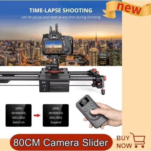 YELANGU 80CM Camera Slider Motorized App Control in Aluminum alloy with Super Silent Motor, 3-4 or 5 Axis Video Slider New