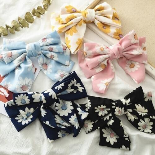 Chiffon Big Bow with Clip Sweet Hair Accessories Japanese-style Lolita Bow Tie Hairpins for Women Girl Headband Hair Accessories