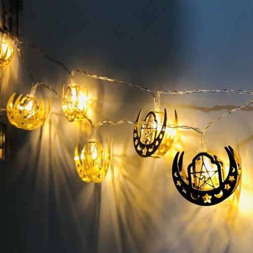 1.65m 10Led Ramadan Kareem Decor Eid Ramadan Led Light String Eid Mubarak Decoration Muslim Islamic Festival Party Home Decor