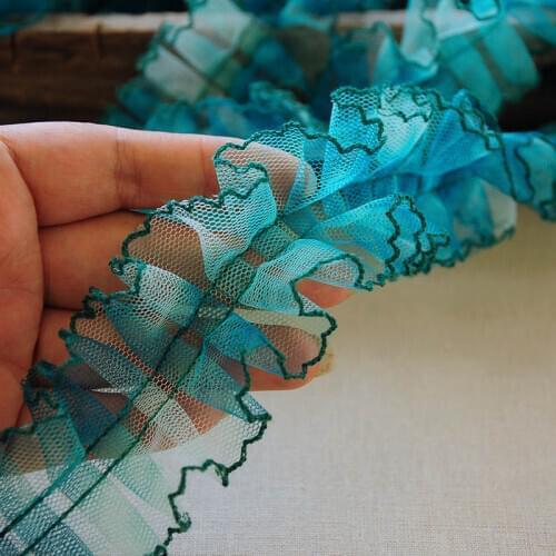 1M High Quality Cotton Lace Fabric 5cm Ribbon Lace Fabric Dress Sewing Guipure Lace Flowers Crafts Laces For Clothes dentelle Q6