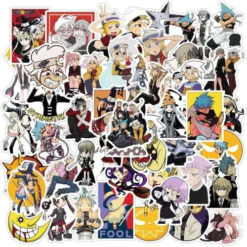 10/30/50PCS Soul Eater Anime Stickers Classic Toy DIY Bike Skateboard Fridge Guitar Luggage Cool Graffiti Cartoon Sticker Decal