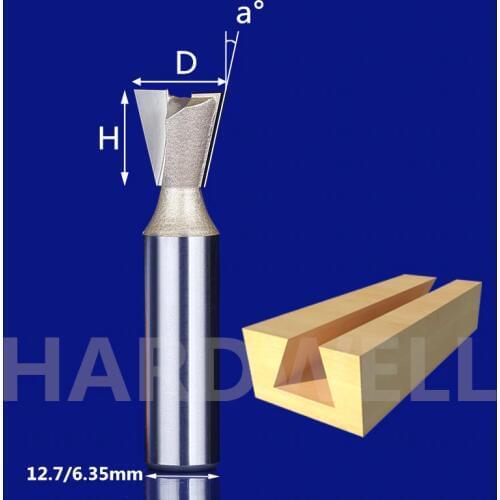 12.7mm-1PCS,CNC solid carbide end mill,woodworking router bit,tungsten steel wood tool,milling cutter,dovetail knife,Wood,MDF
