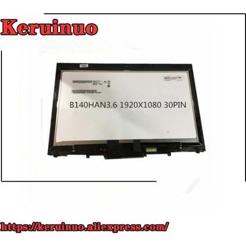 14.0" Original New Full-HD Touch LCD Screen Digitizer Assembly Bezel FOR Lenovo ThinkPad X1 Yoga 2nd GEN 2017 B140HAN03.6 30p