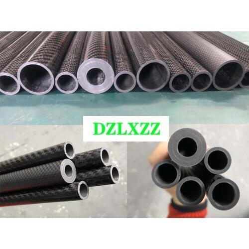 2pcs 30*26/27mm 3K carbon fiber tube pipe carbon fiber rod thickness 2/1.5mm length 500mm for Drone Quadcopter Multicoptor Parts
