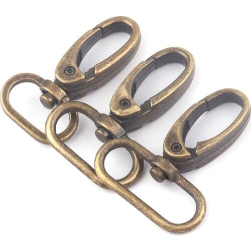 20-30mm Bronze Swivel Clasp Claw Swivel Hook Dog Collar,Key Ring Lobster Strap Clip Purse Bag Handbag Webbing Leather Hardware
