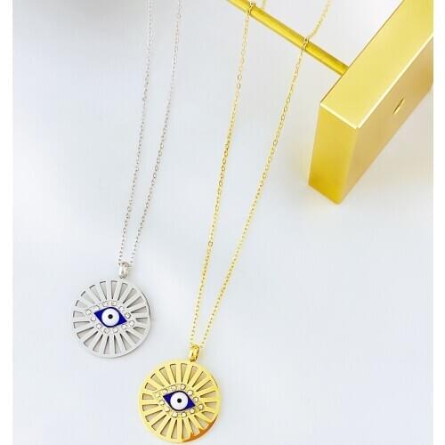 2020 Dropshipping Hamsa Evil Eye Necklace For Women Collares Colorful Palm Fatima Necklace Best Party Birthday Jewelry Gift